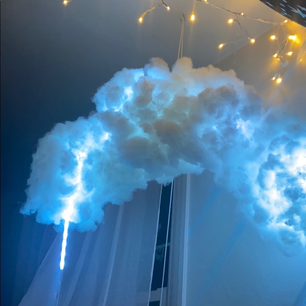 Handmade LED hanging cloud - Picture 4 of 4